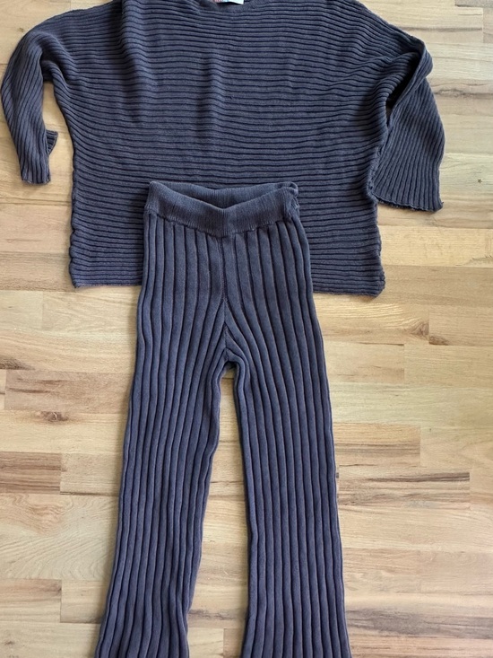 Free People Other - Free People Swim Ribbed Knit Two-Piece Set in Charcoal Gray